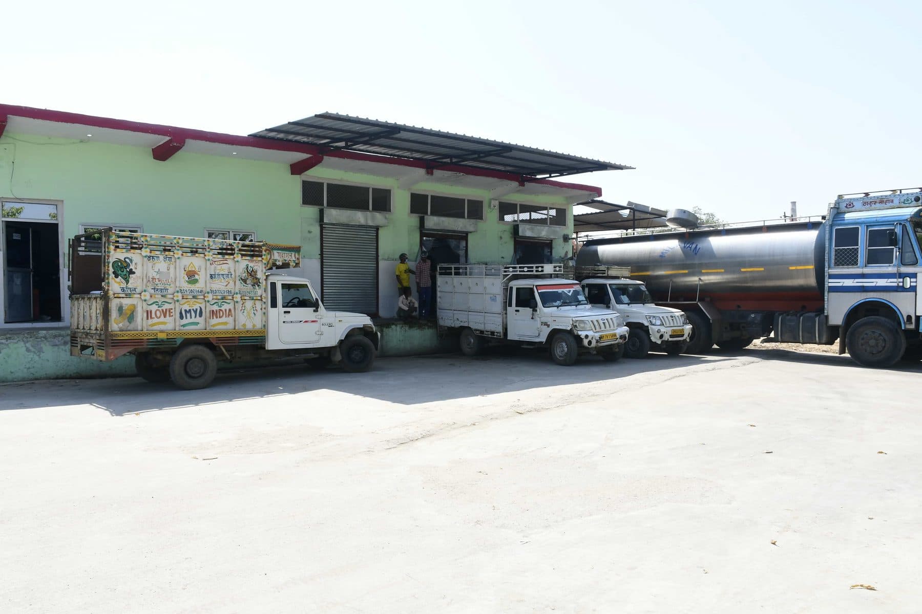 Our plant yard and milk tanker